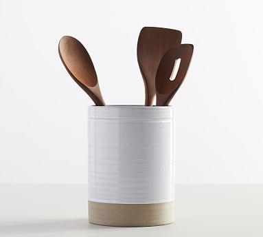 Quinn Handcrafted Stoneware Crock Utensil Holder