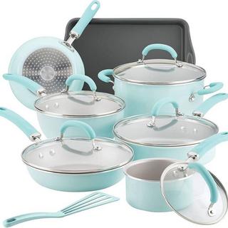 Create Delicious 13-Piece Aluminum Nonstick Cookware Set