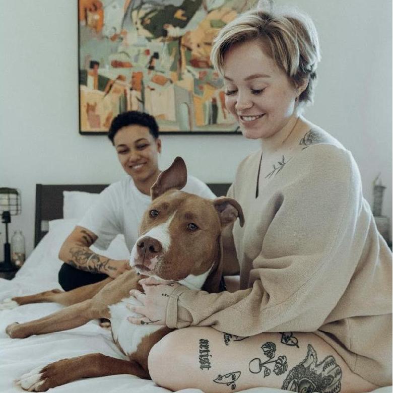 During our photoshoot Cassie snuck in for a couple of shots with us, she was the best model.