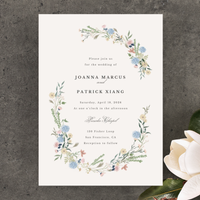 Laurelwood Portrait | Light Oatmeal | Zola Wedding Invitations