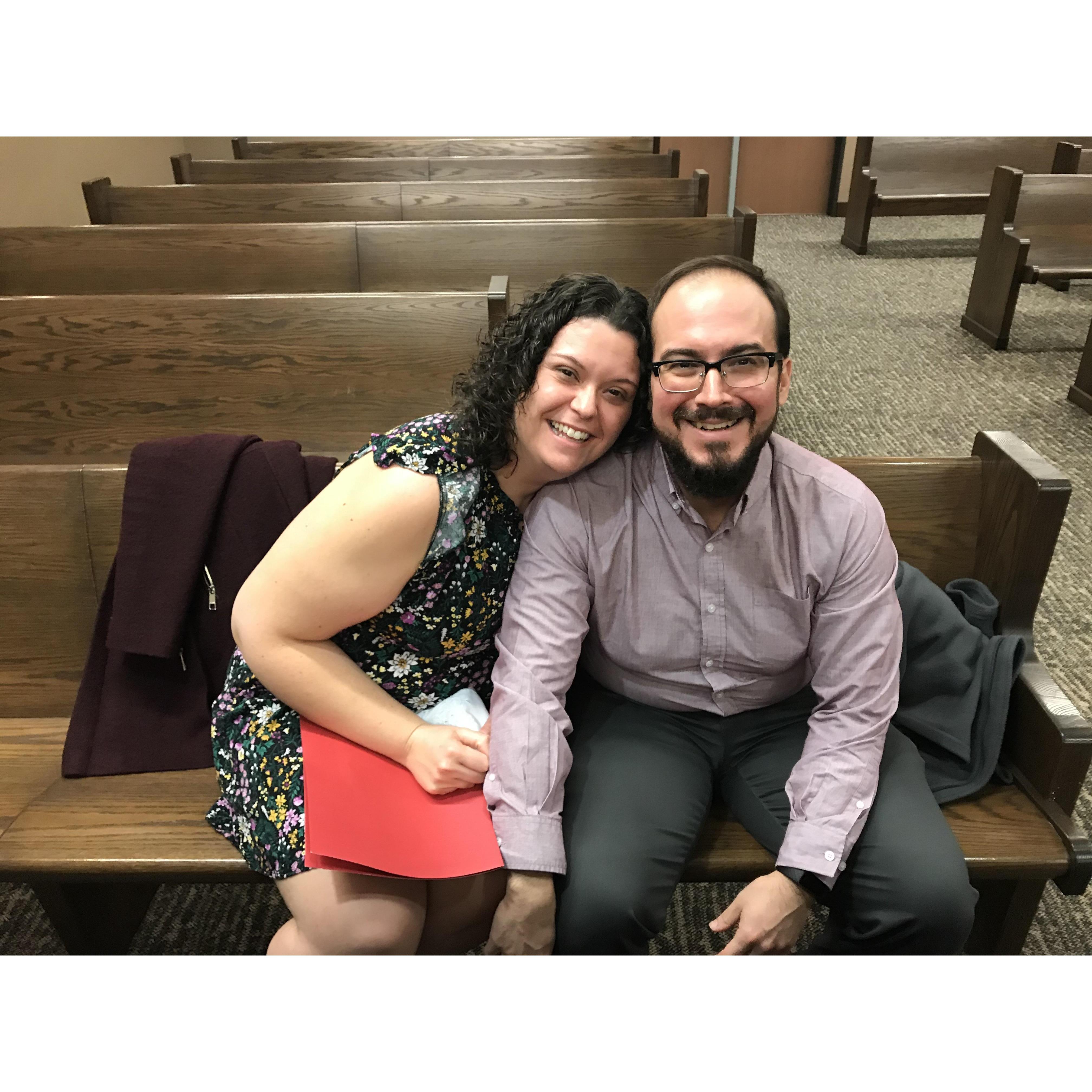 Right before we got married!