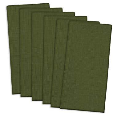 DII Oversized 20x20" Cotton Napkin, Pack of 6, Variegated Olive Green - Perfect for Fall, Thanksgiving, Dinner Parties, and Everyday Use
