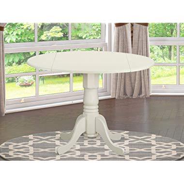 DLT-WHI-TP Round Table with 29" Drop Leaves