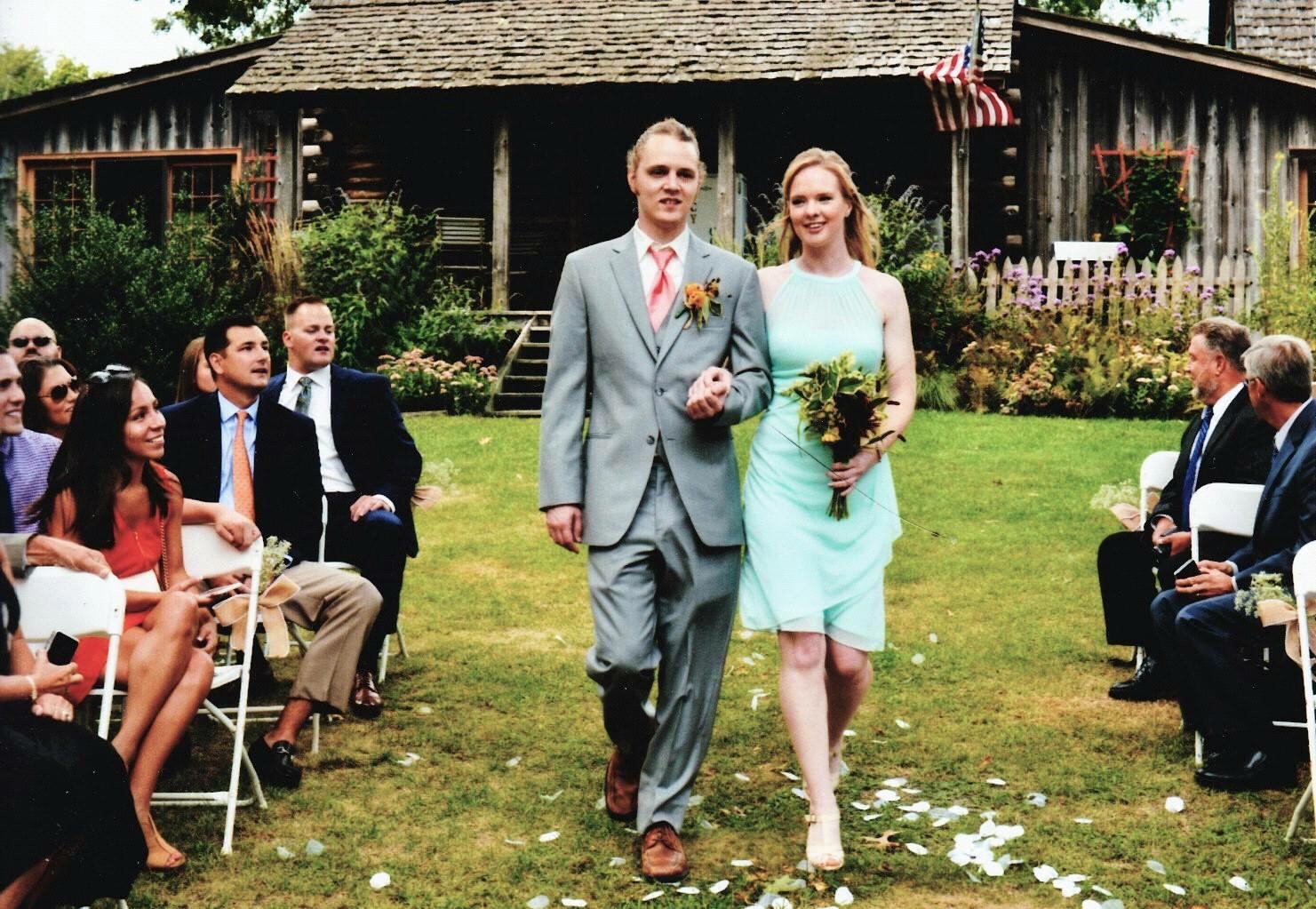 Bridesmaid and Groomsman in Jordan and Johnny Foster’s wedding, 2015