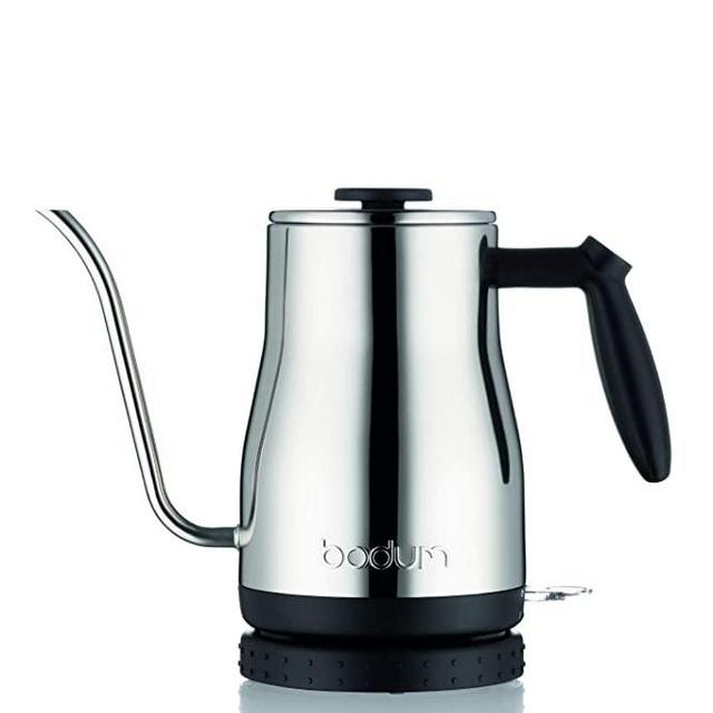 Bodum Bistro Gooseneck Electric Water Kettle, 34 Ounce, Chrome, Stainless Steel