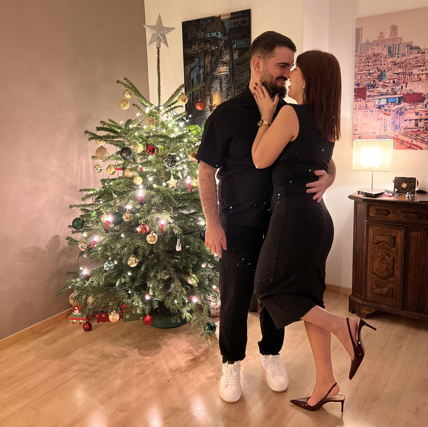 Christmas Party during our time in Cologne, Germany
