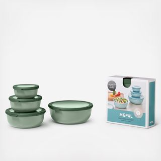Cirqula Shallow 8-Piece Storage Bowl Set