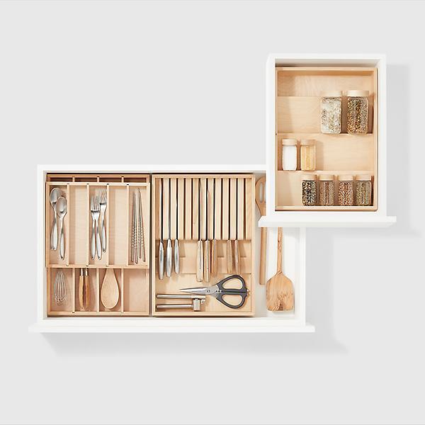 Marie Kondo Birch Narrow Spice, Knife & Silverware Drawers Starter Kit