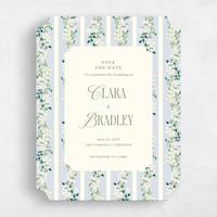Blue Wedding Save the Date - Daisi Portrait