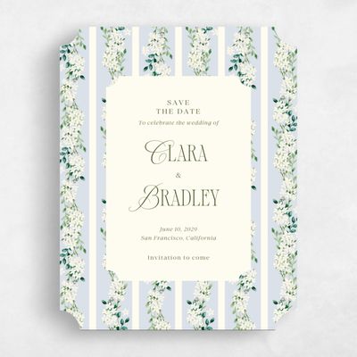 Blue Wedding Save the Date - Daisi Portrait