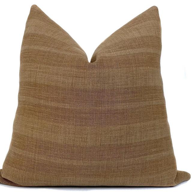Rust Brown Pillow Cover Cotton Linen Blend Minimalist Premium Modern Cushion Case Copper Couch Sofa Throw Pillow Casual Home Décor Dylan