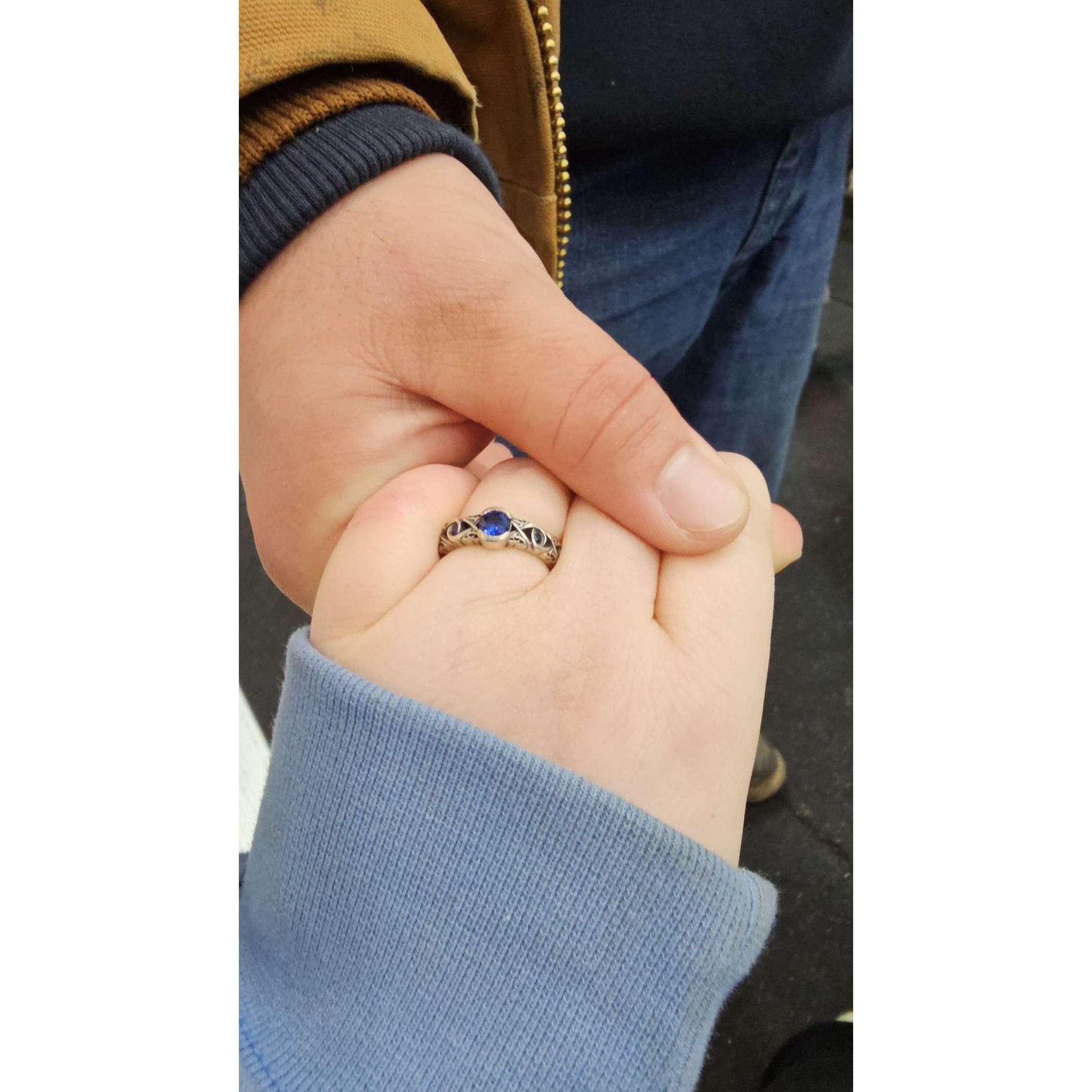 Engagement ring. Dustin did amazing and Kylie loves it