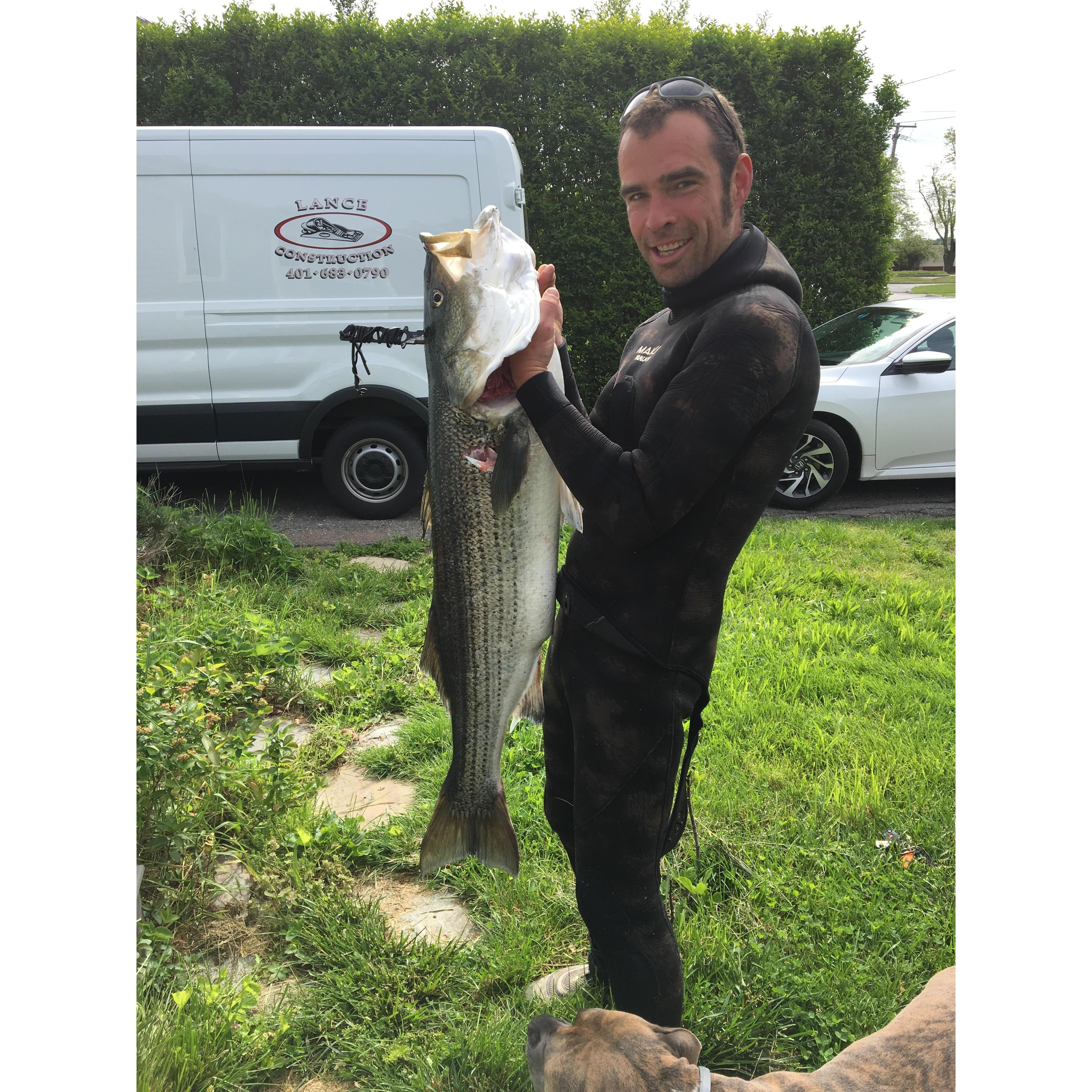 Nice catch, Sean! With our dog Addie
