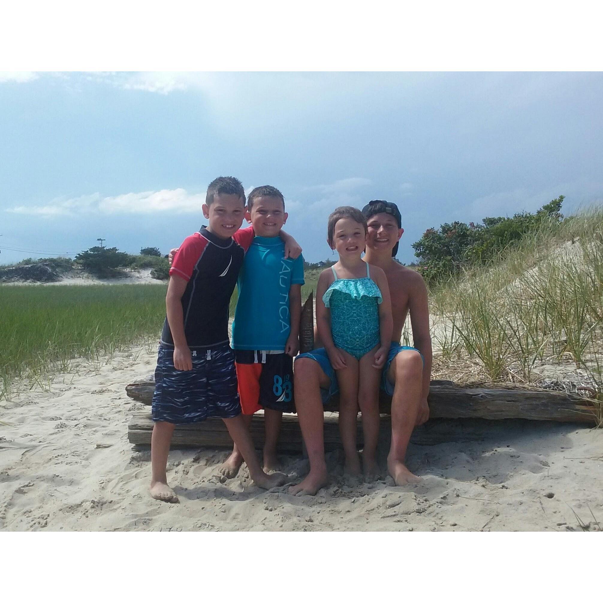 Each year our family has gone to the Cape, we've taken a picture of the kids at this spot. It's been fun to see how it and they have changed over the years.