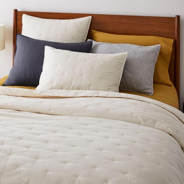 Organic Washed Cotton Quilt, King/Cal. King, Ivory