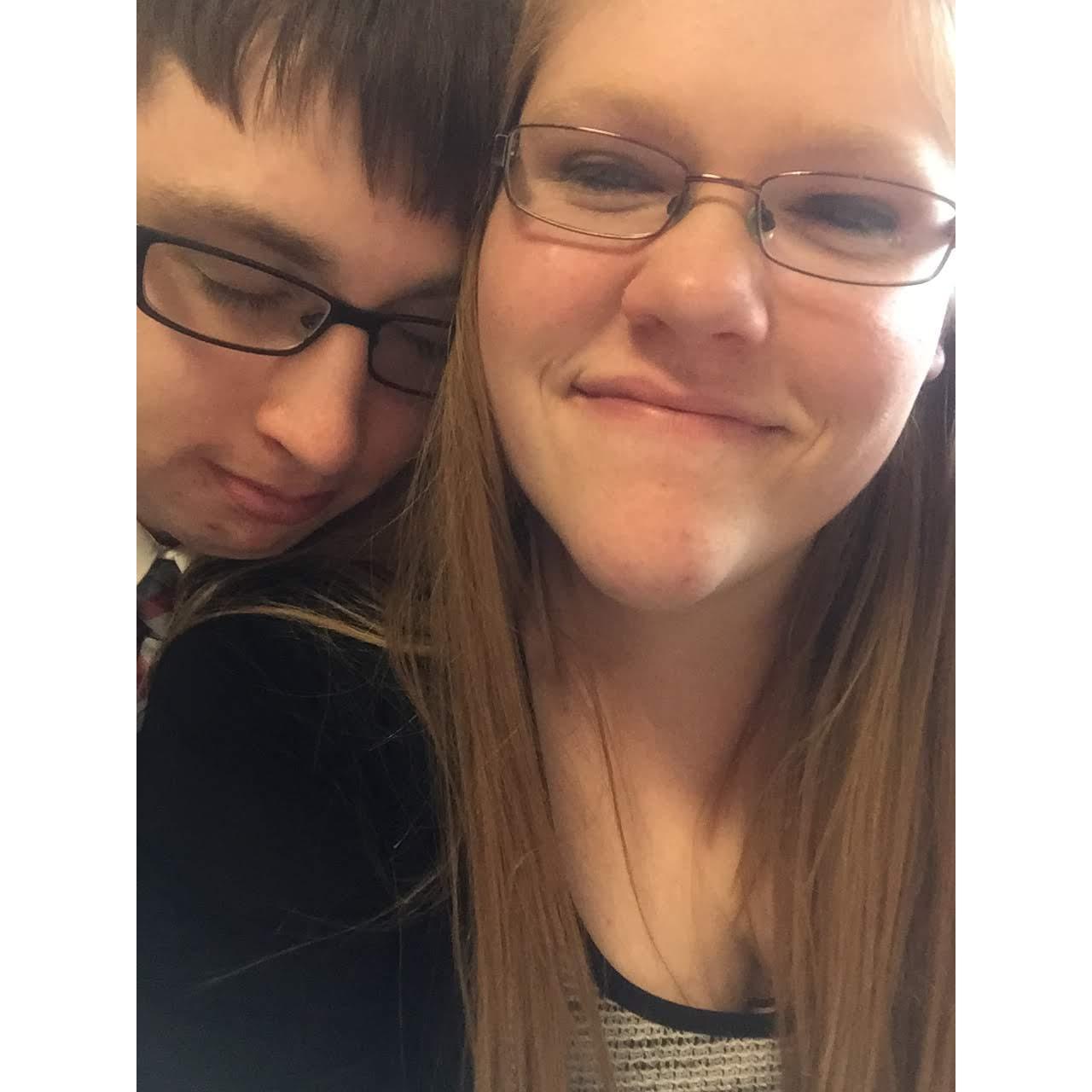 This picture was taken right after Andrea found out she didn't make it to Speech finals her senior year of high school. She did get Superior Speaker for Radio Broadcasting though!