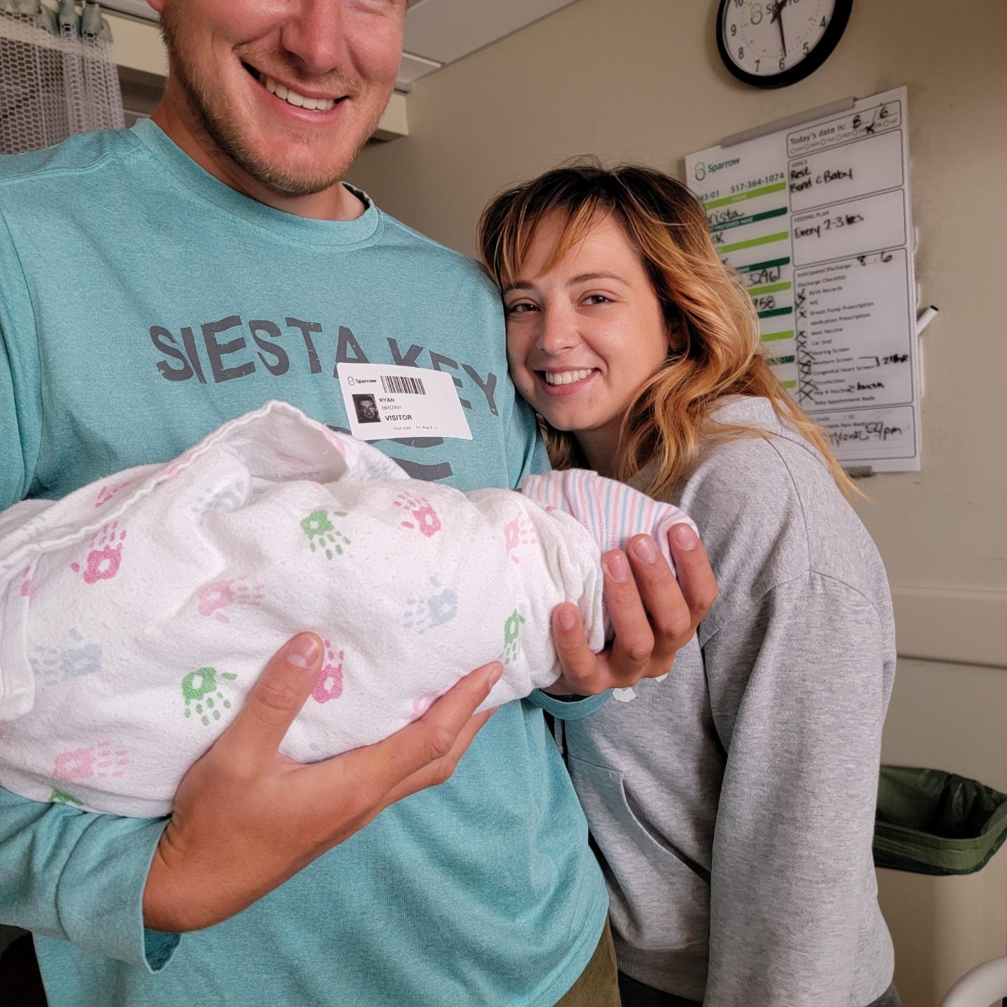 6 August 2021 - Meeting baby Jack for the first time.