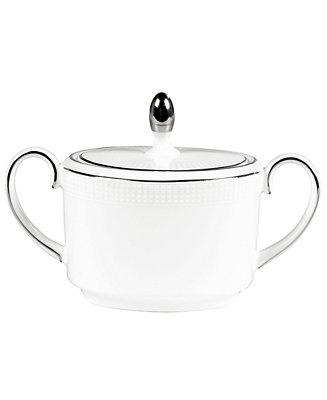Dinnerware, Blanc sur Blanc Sugar Bowl
