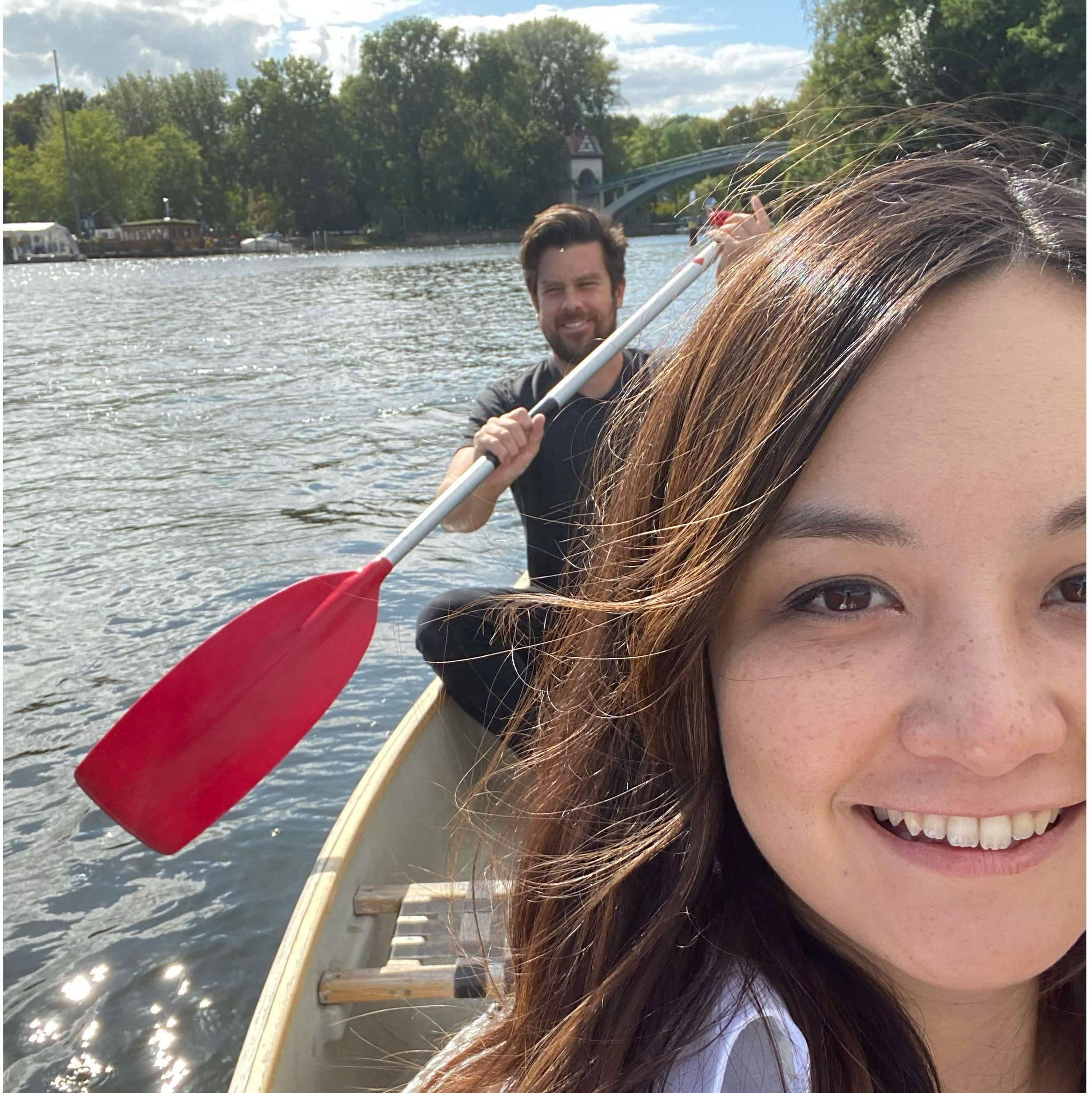 Canoeing in the Spree River, Berlin 