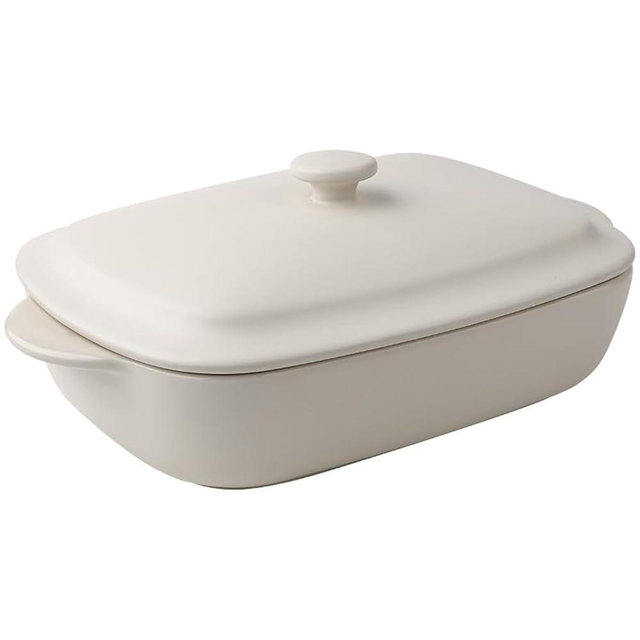 TUSIMI Ceramic Casserole Dish with Lid,33oz Covered Rectangular Baking Dish with Lid,Deep Casserole Cookware Bakeware,Oven Safe and Dishwash Safe