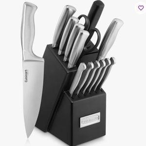 Cuisinart Stainless Steel Hollow Handle 15 Piece Knife Block Set