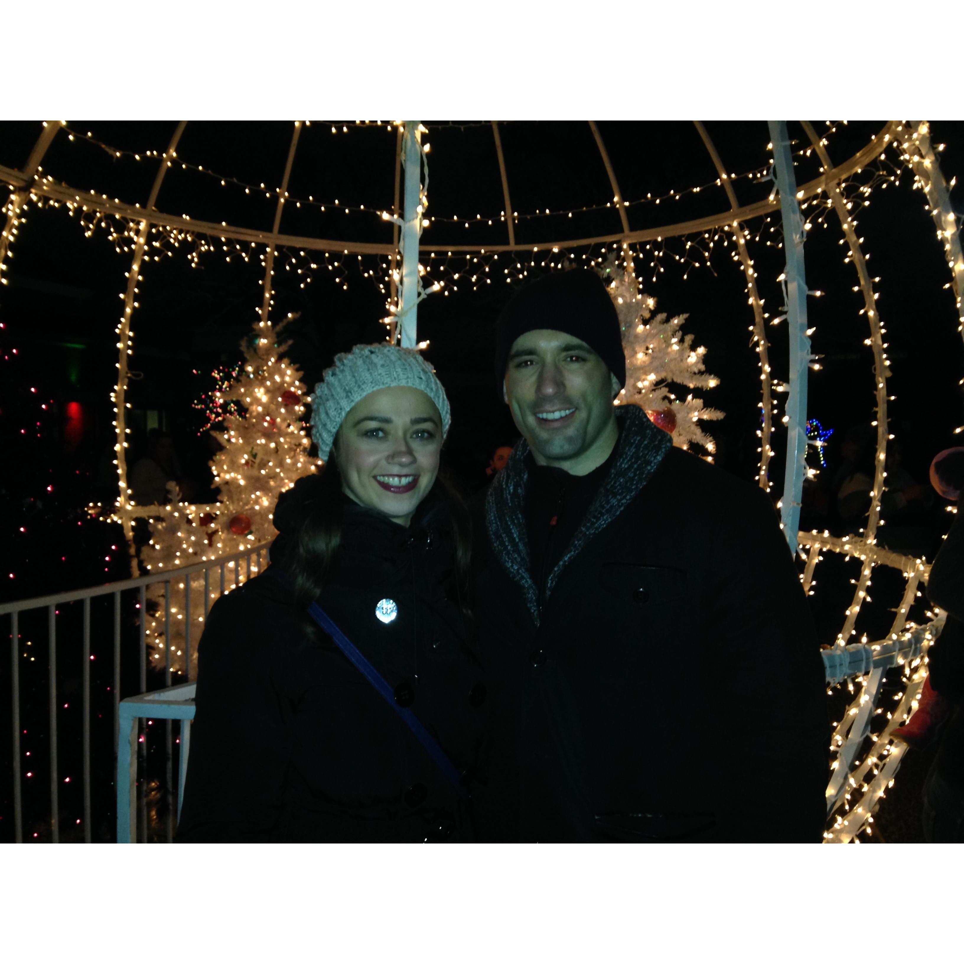 At the Lincoln Park Zoo in Chicago, our first few months dating
