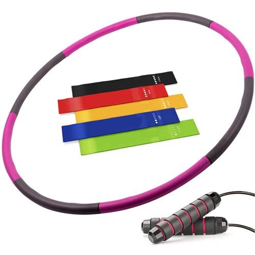 Weighted Hula Hoop | Weight Loss | Fitness | Balance | Hoola Hoop | Workout Hula Hoop | Core Strength | Calorie Burn | Cardio Health | Hulahoop | Jumping Rope | Resistance bands
