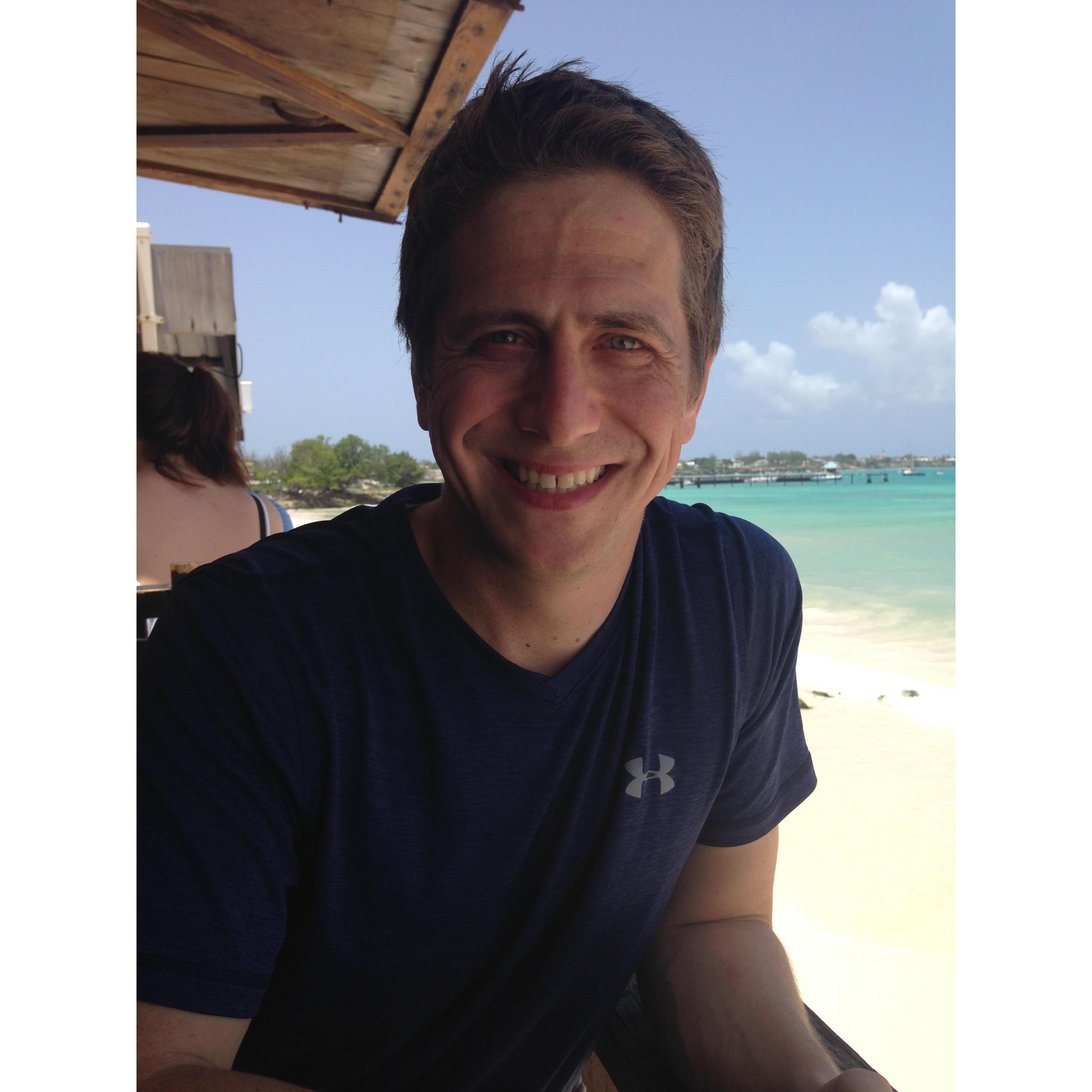 Adam enjoying his first surf trip to Barbados. He even surfed Kelly Slater's favorite spot-- the Soupbowl!