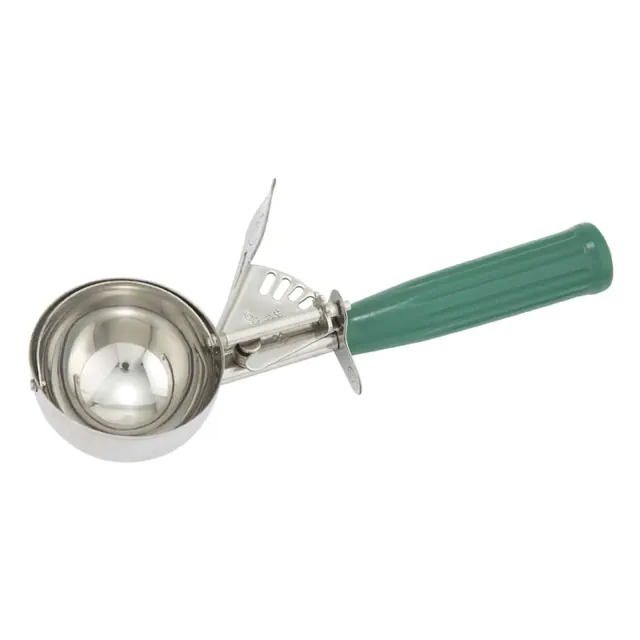Winco Ice Cream Disher, Stainless Steel, Plastic Handle, Green, Size 12 - Pack of 1