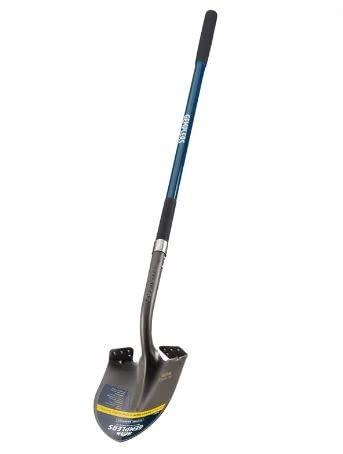 Gemplers Commercial Grade Round Point Shovel with Extended Socket (Fiberglass Handle, Measures 58" L Overall)