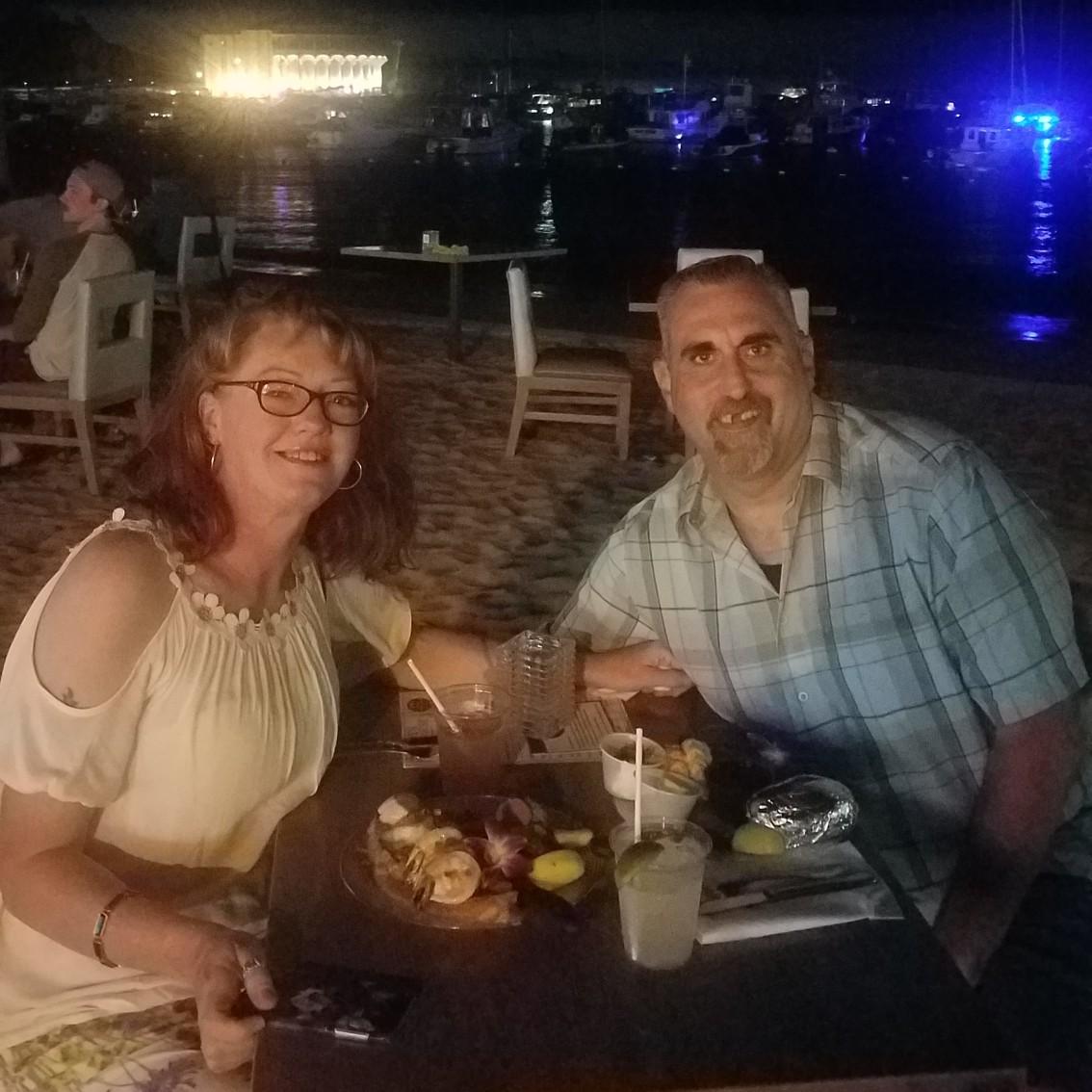 Dinner on the beach in Catalina 2020