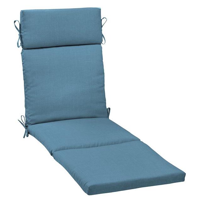 Arden Selections Outdoor Chaise Cushion, 21 x 72, Water Repellent, Fade Resistant 21 X 72, French Blue Texture