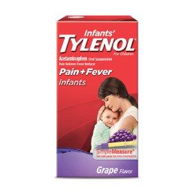 Infants' Tylenol Pain Reliever-Fever Reducer, Oral Suspension, Grape Flavor, 1 oz