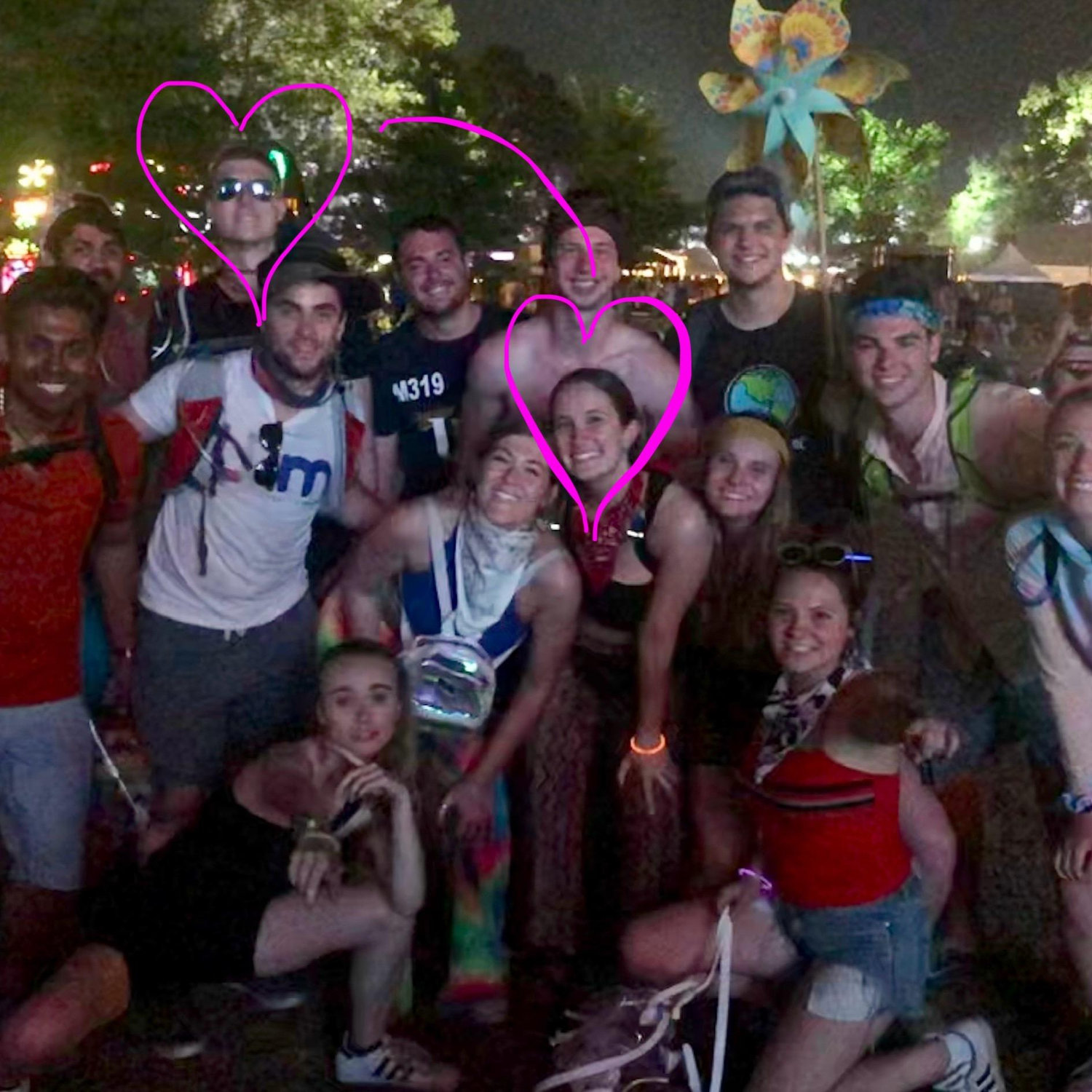June 2019: These kids don't know what's about to hit them! We met serendipitously at Bonnaroo when our two groups camped together. A shared love of music has been a huge part of our relationship!!