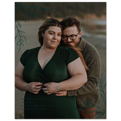 Green Greenery Wedding Digital Save the Date - Bellevue Photo