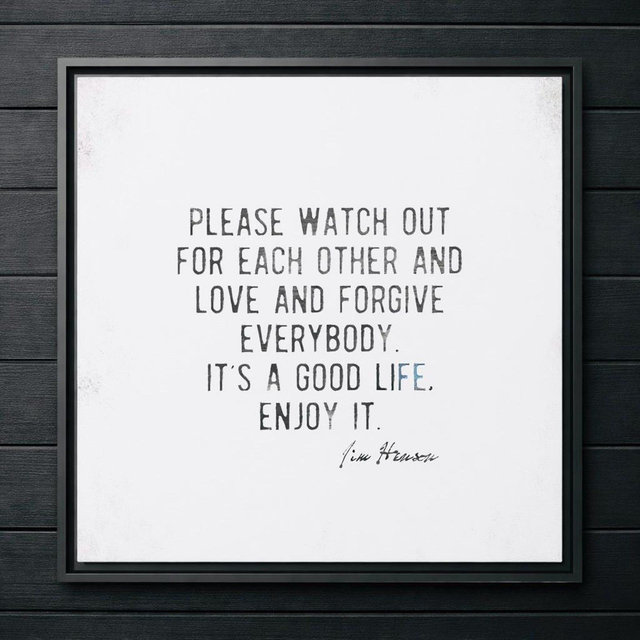 Jim Henson Quote | It's a Good Life | Framed Canvas | Distressed | Vintage | Anthropologie Style