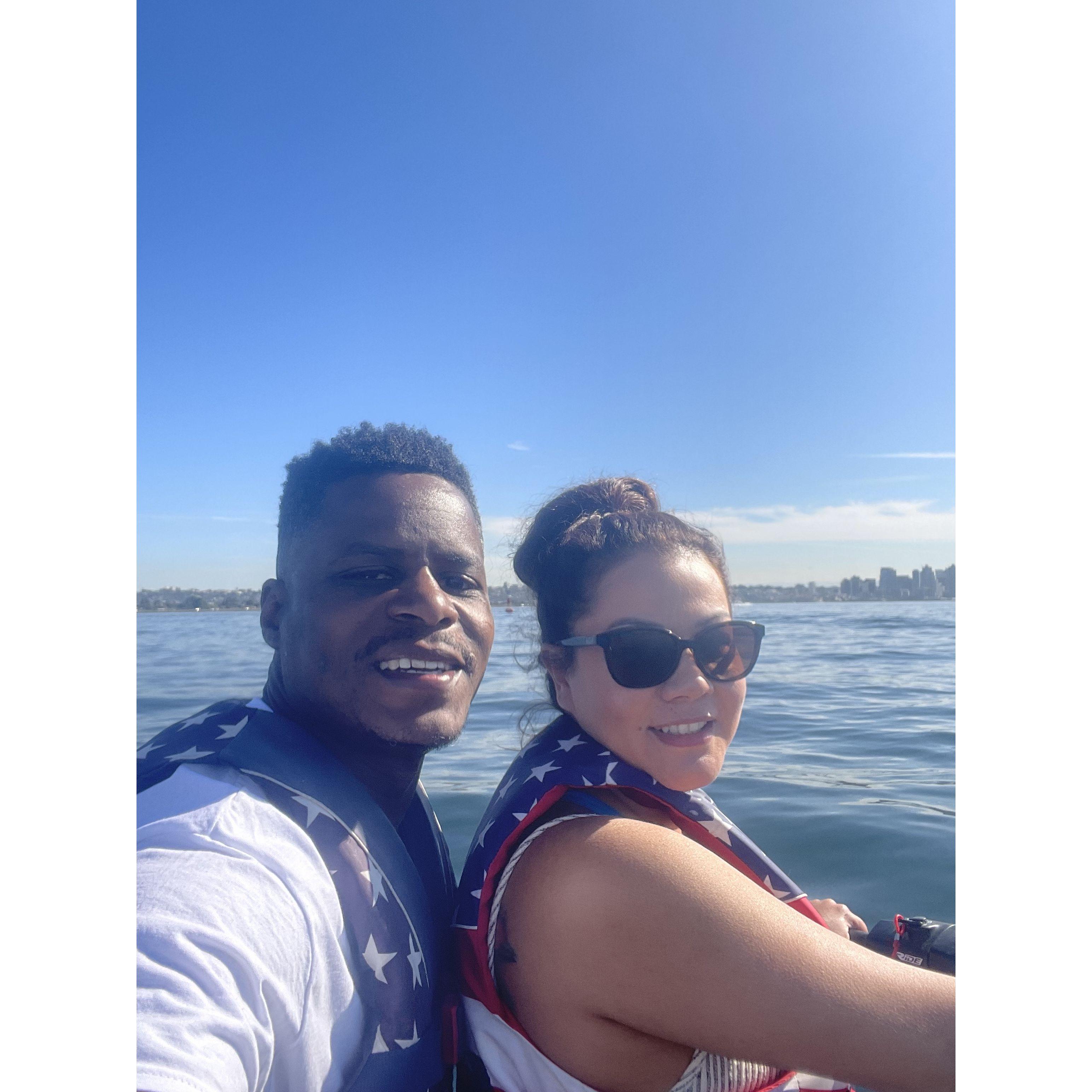 Jet skiing in San Diego. Who flipped over the jet ski LYZA???