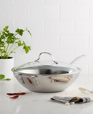 Tri-Ply Stainless Steel 12" Covered Stir Fry