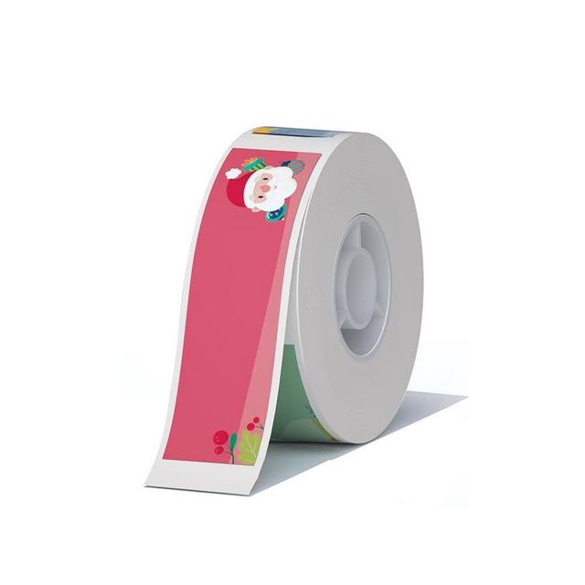 NIIMBOT Christmas Label Tape D110 Christmas Labels Self-Adhesive D11 Labeling Tape Replacement 0.55" X 1.97" (14X50 mm) Party, 130 Labels/Roll