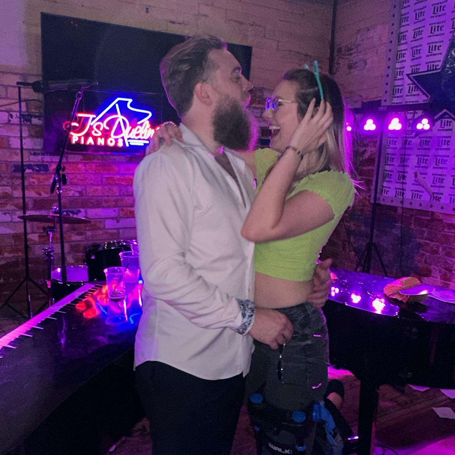 Bryce and his peg-leg GF at Brad's 60th Birthday party!