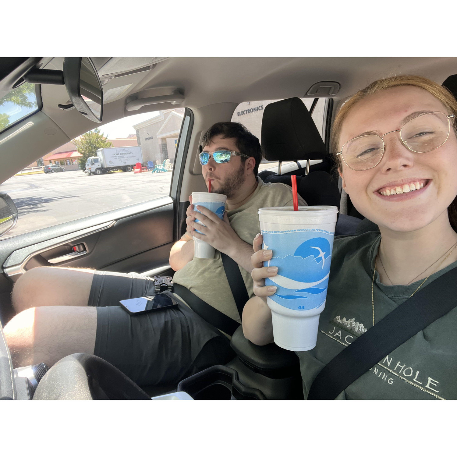 Getting our Utah sodas (very important)