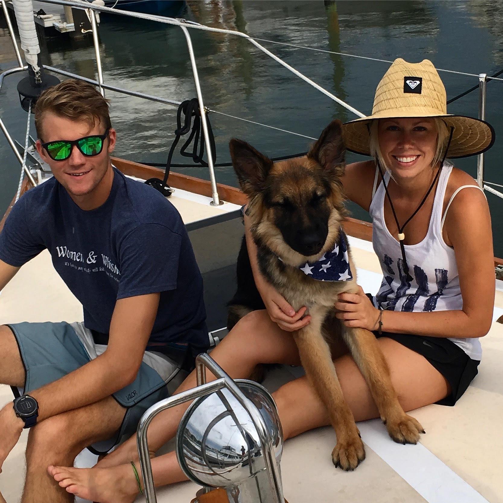 Hanging out on our sailboat in VA