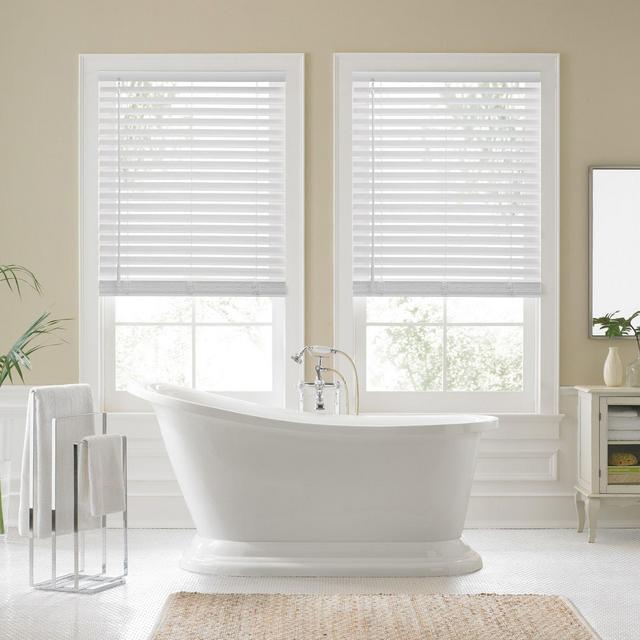 Real Simple® Faux Wood 30-Inch x 60-Inch Cordless Shade in White
