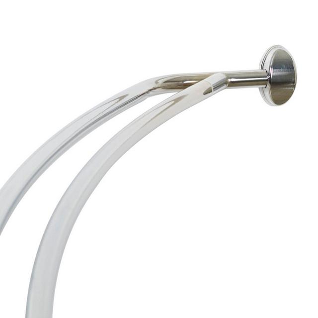 Zenna Home® NeverRust® 72-Inch Aluminum Double Curved Shower Rod in Chrome