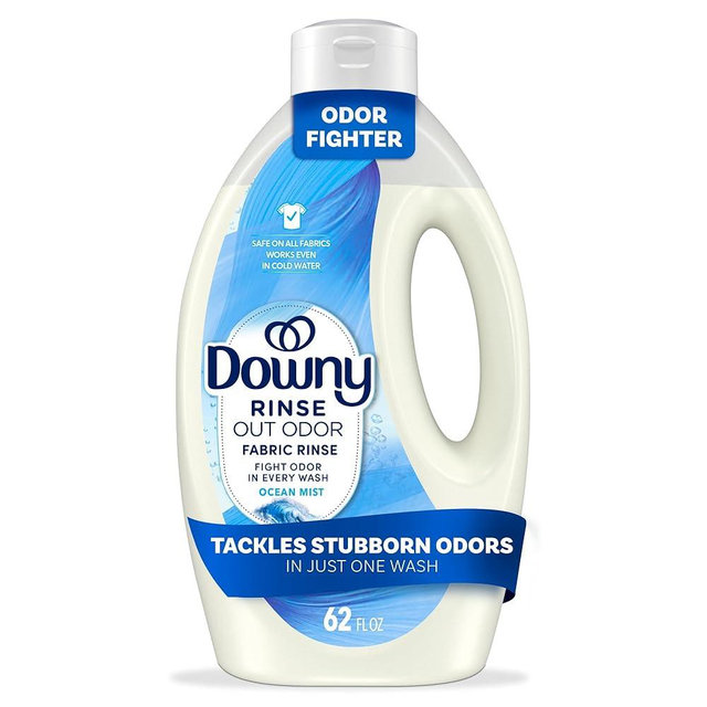 Downy Rinse Laundry Odor Remover, Ocean Mist Scent, 62 FL OZ, Fabric Softener and Laundry Odor Removal Rinse