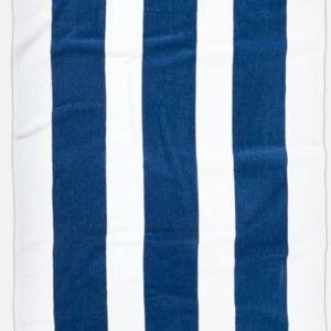 Cabana Stripe Beach Towel in Rivera Blue