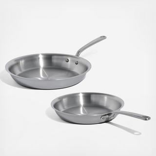 Stainless Steel 2-Piece Fry Pan Set