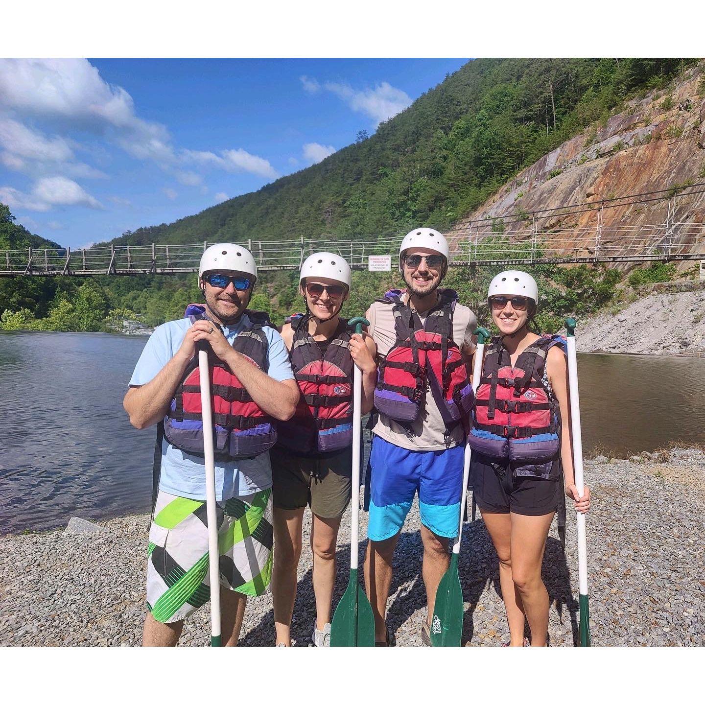 Rafting the Ocoee with Tony and Cassara.