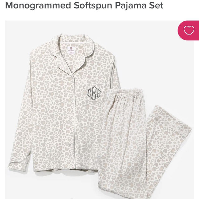 Monogrammed Softspun Pajama Set