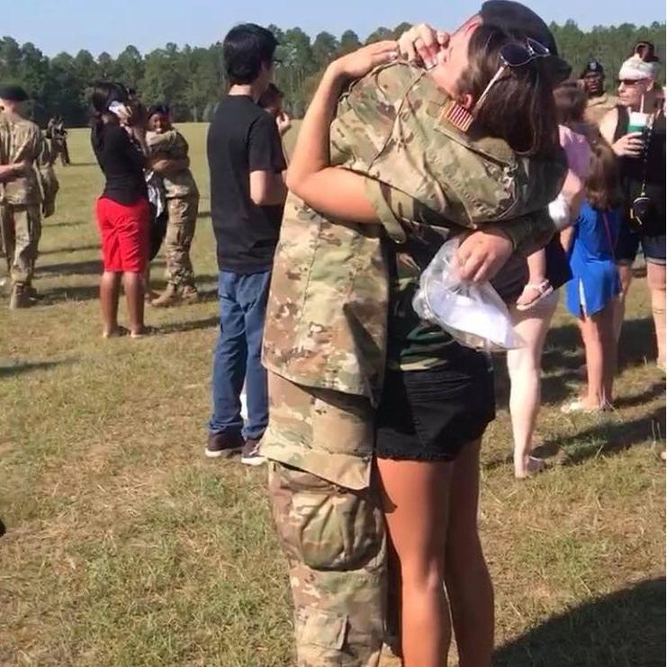 First hug after the long 10 weeks!